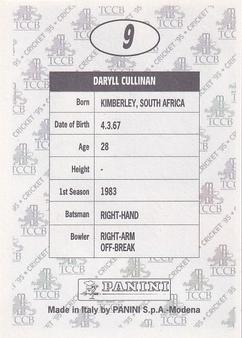 1995 Panini Cricket Stickers #9 Daryll Cullinan Back