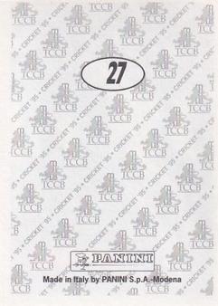 1995 Panini Cricket Stickers #27 Mustaq Ahmed Back