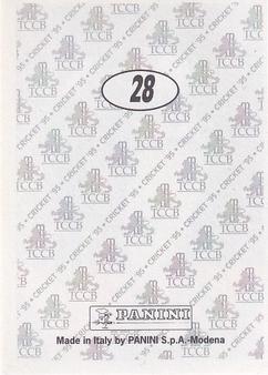 1995 Panini Cricket Stickers #28 Wasim Akram Back