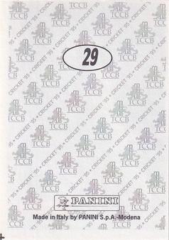 1995 Panini Cricket Stickers #29 Shaun Udal Back