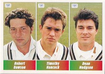 1995 Panini Cricket Stickers #41 Robert Dawson / Timothy Hancock / Dean Hodgson Front