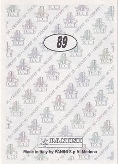 1995 Panini Cricket Stickers #89 Darren Gough Back