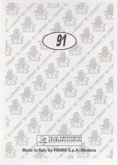 1995 Panini Cricket Stickers #91 Devon Malcolm Back