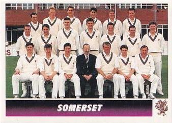 1995 Panini Cricket Stickers #125 Somerset Team Photo Front