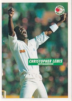 1995 Panini Cricket Stickers #130 Christopher Lewis Front