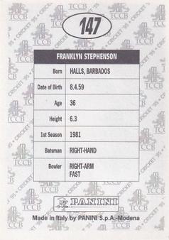1995 Panini Cricket Stickers #147 Franklyn Stephenson Back