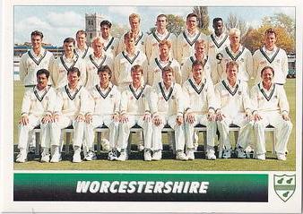 1995 Panini Cricket Stickers #160 Worcestershire Team Photo Front