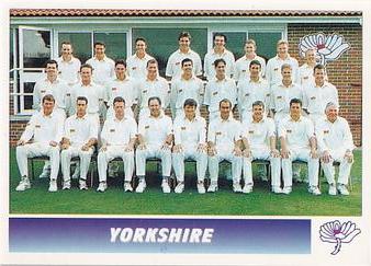 1995 Panini Cricket Stickers #167 Yorkshire Team Photo Front