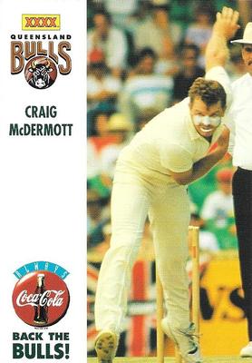 1994-95 Coca Cola Queensland Bulls Cricketers #NNO Craig McDermott Front