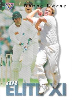 1994-95 Futera Cricket - An Elite XI Samples #AE VIII Shane Warne Front