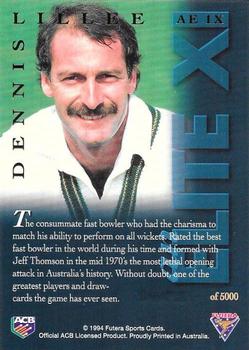 1994-95 Futera Cricket - An Elite XI Samples #AE IX Dennis Lillee Back