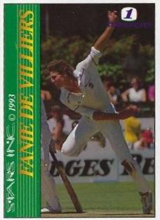 1993 Stars Topsport South Africa v Australia #NNO Fanie De Villiers Front