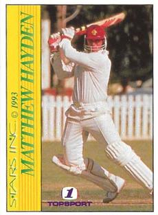 1993 Stars Topsport South Africa v Australia #NNO Matthew Hayden Front