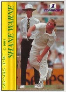 1993 Stars Topsport South Africa v Australia #NNO Shane Warne Front