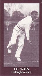 1992 County Print Services Cricketers 1906 #27 Thomas Wass Front