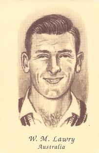 1992 County Print Services 1960's Test Cricketers #1 Bill Lawry Front