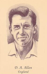 1992 County Print Services 1960's Test Cricketers #18 David Allen Front