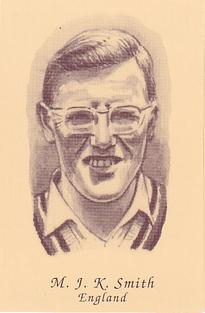 1992 County Print Services 1960's Test Cricketers #22 M.J.K. Smith Front