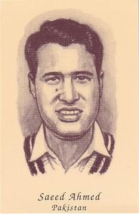 1992 County Print Services 1960's Test Cricketers #50 Saeed Ahmed Front