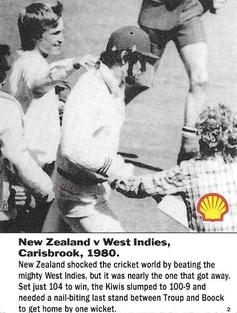 1992 Shell World Of Cricket (New Zealand) #2 New Zealand v West Indies 1980 Front