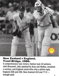 1992 Shell World Of Cricket (New Zealand) #4 New Zealand v England 1986 Front