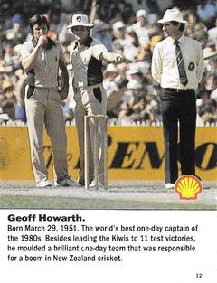 1992 Shell World Of Cricket (New Zealand) #12 Geoff Howarth Front