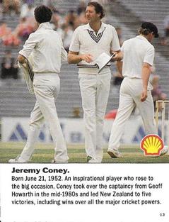 1992 Shell World Of Cricket (New Zealand) #13 Jeremy Coney Front