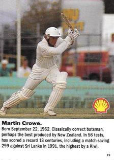 1992 Shell World Of Cricket (New Zealand) #19 Martin Crowe Front