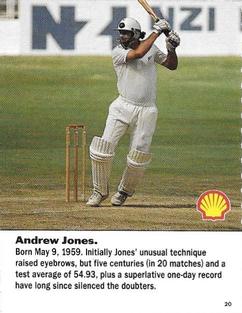 1992 Shell World Of Cricket (New Zealand) #20 Andrew Jones Front