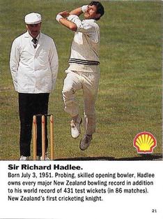 1992 Shell World Of Cricket (New Zealand) #21 Sir Richard Hadlee Front