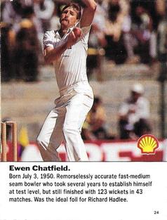 1992 Shell World Of Cricket (New Zealand) #24 Ewen Chatfield Front