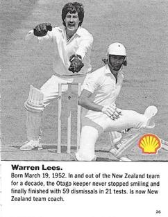 1992 Shell World Of Cricket (New Zealand) #26 Warren Lees Front