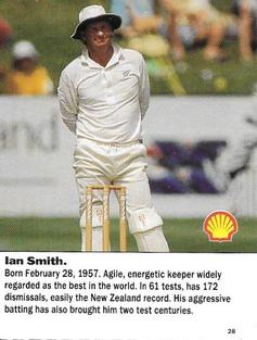 1992 Shell World Of Cricket (New Zealand) #28 Ian Smith Front