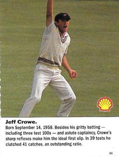 1992 Shell World Of Cricket (New Zealand) #30 Jeff Crowe Front