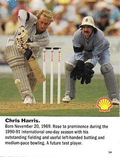 1992 Shell World Of Cricket (New Zealand) #34 Chris Harris Front