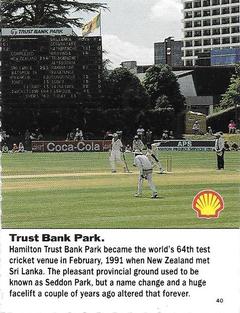 1992 Shell World Of Cricket (New Zealand) #40 Trust Bank Park Front