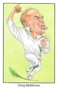 1993 County Australian Test Cricketers #23 Greg Matthews Front