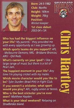 2009-10 Queensland Bulls Cricket #NNO Chris Hartley Back