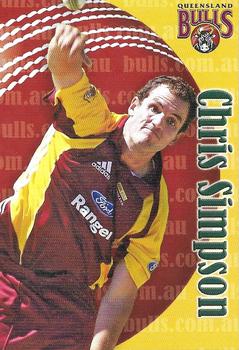 2009-10 Queensland Bulls Cricket #NNO Chris Simpson Front