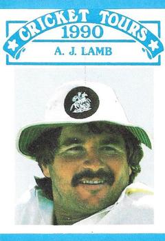 1990 Stamp Publicity Cricket Tours #12 A.J. Lamb Front