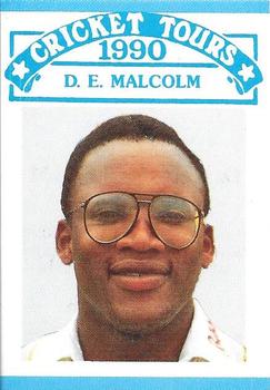 1990 Stamp Publicity Cricket Tours #17 D.E.M. Malcolm Front