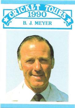 1990 Stamp Publicity Cricket Tours #33 B.J. Meyer Front