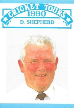 1990 Stamp Publicity Cricket Tours #35 D. Shepherd Front