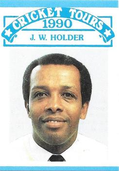 1990 Stamp Publicity Cricket Tours #36 J.W. Holder Front