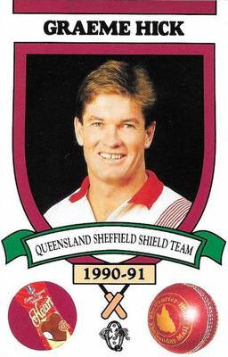 1990-91 Queensland Sheffield Shield Cricket Team #NNO Graeme Hick Front
