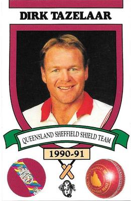 1990-91 Queensland Sheffield Shield Cricket Team #NNO Dirk Tazelaar Front