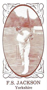 1986 M. & S. Keech 1902 English Cricketers #7 Stanley Jackson Front