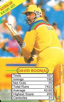 1997 Universal Cricket Test Superstars Trump Game (Batsmen) #NNO David Boon Front