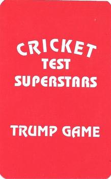 1997 Universal Cricket Test Superstars Trump Game (Batsmen) #NNO Allan Robert Border Back