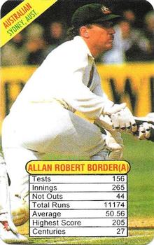 1997 Universal Cricket Test Superstars Trump Game (Batsmen) #NNO Allan Robert Border Front